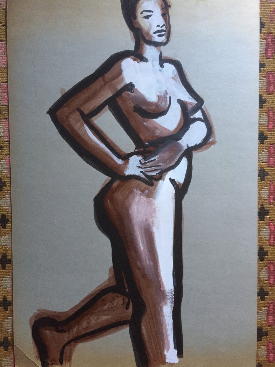 Flo Allen Standing by Jerry & Ruth Opper Estate 