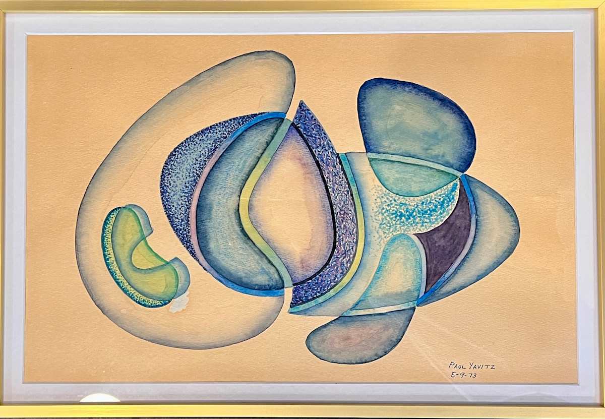 1973 Biomorphic Abstract Mixed-Media by Paul Yavitz, Image 2.