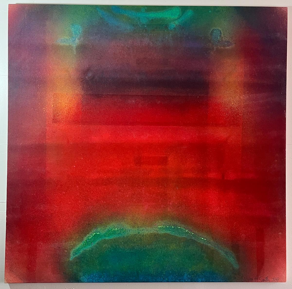 1969 Monumental Red Abstract Milburn Smith by Milburn Smith, Image 1.