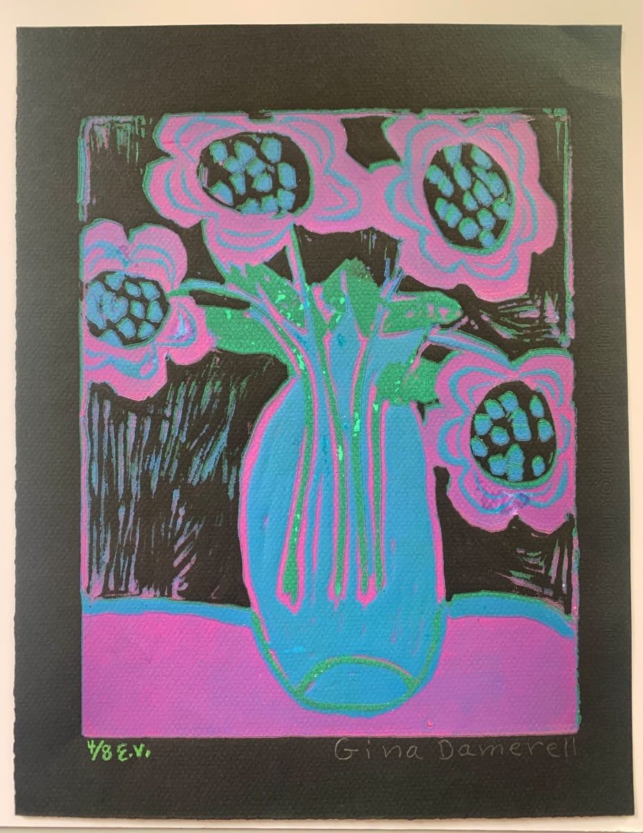 Flowers in Vase by Gina Damerell 