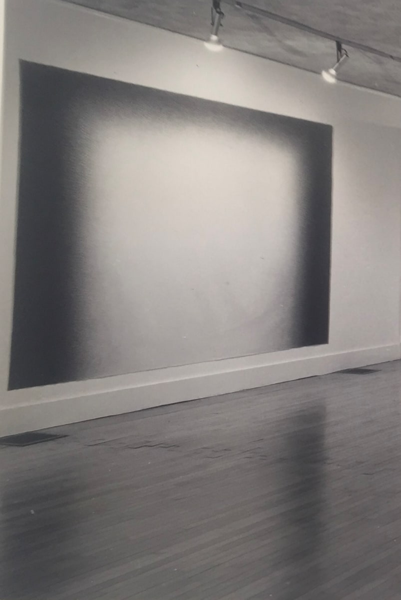 "Standing White" Charcoal Cross-Hatch Drawing on Canvas 1977 Jack Scott by Jack Scott, Image 1.