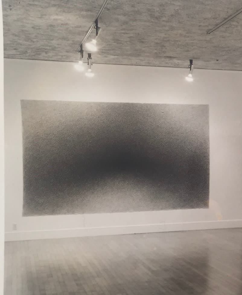 "Low Arc" Charcoal Cross-Hatch Drawing on Canvas 1976 Jack Scott by Jack Scott 