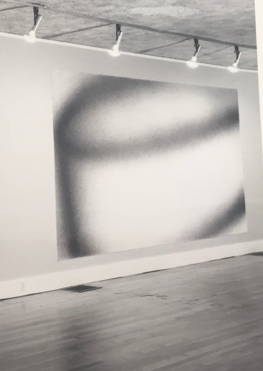 "Big Light Wheel" Charcoal Cross-Hatch Drawing on Canvas 1978 Jack Scott by Jack Scott, Image 1.