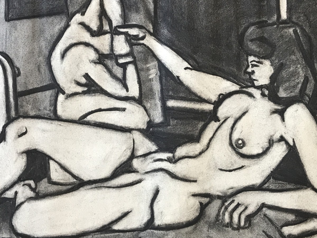 Nude on Mattress by Fredrick Reichman 