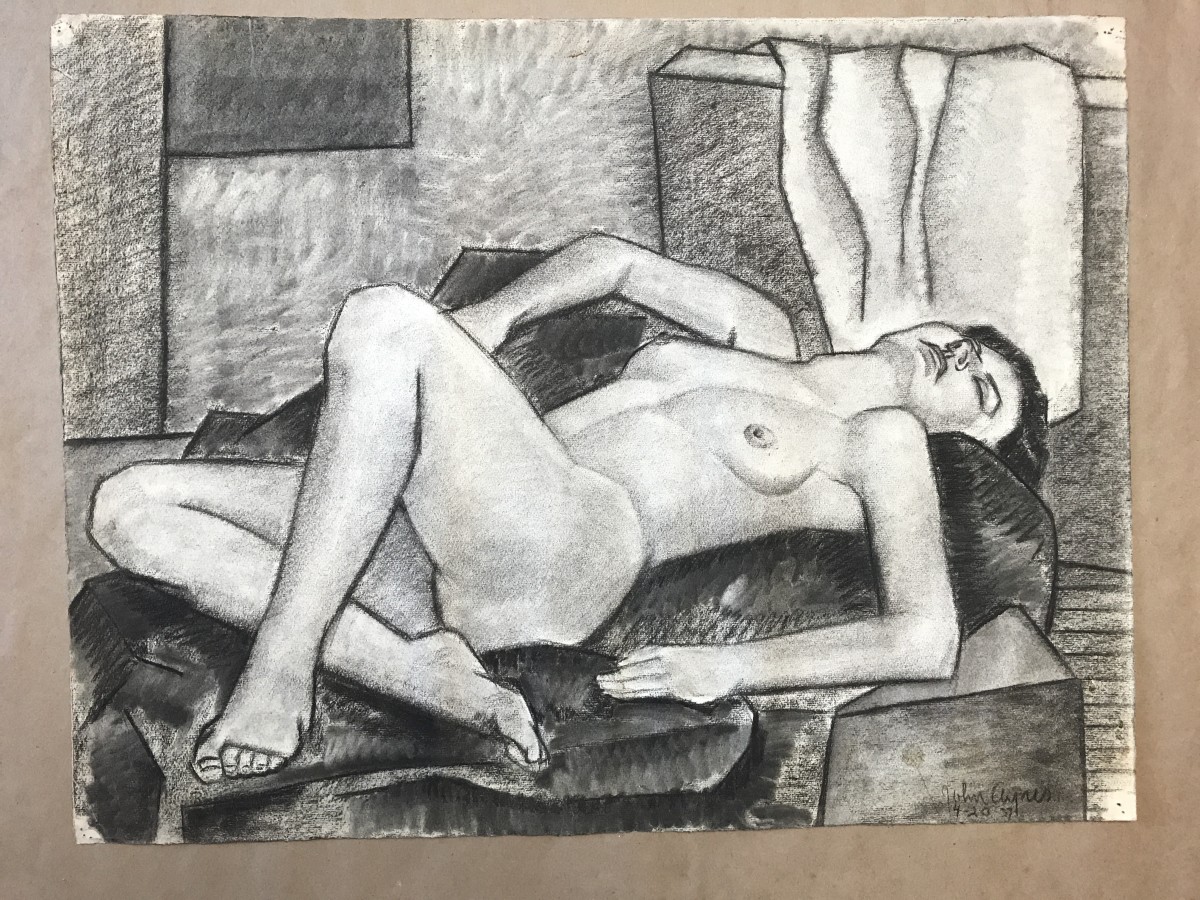 Nude Lounging by John Ayres 