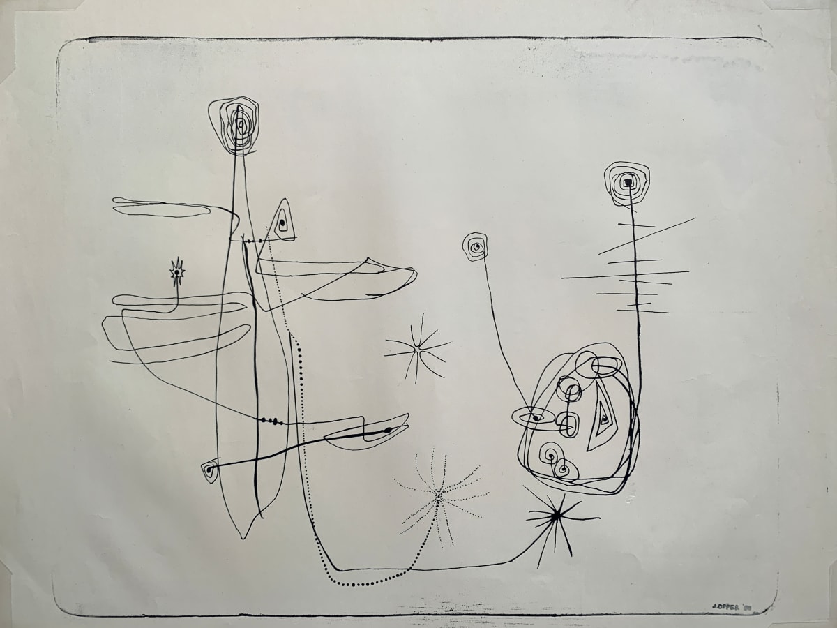 Abstract Line Print by Jerry & Ruth Opper Estate, Image 7.