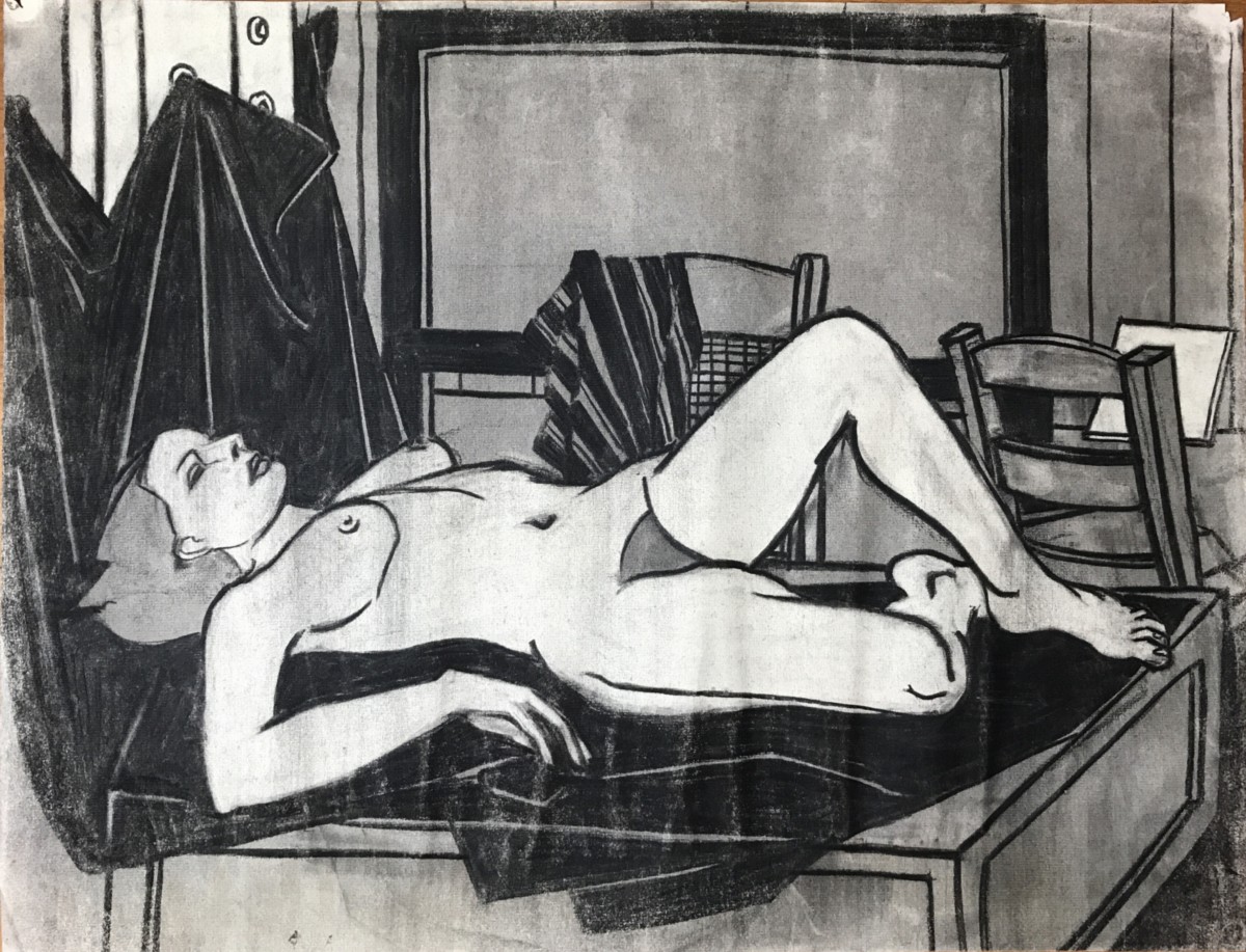 Lounging Nude by John Bowers 