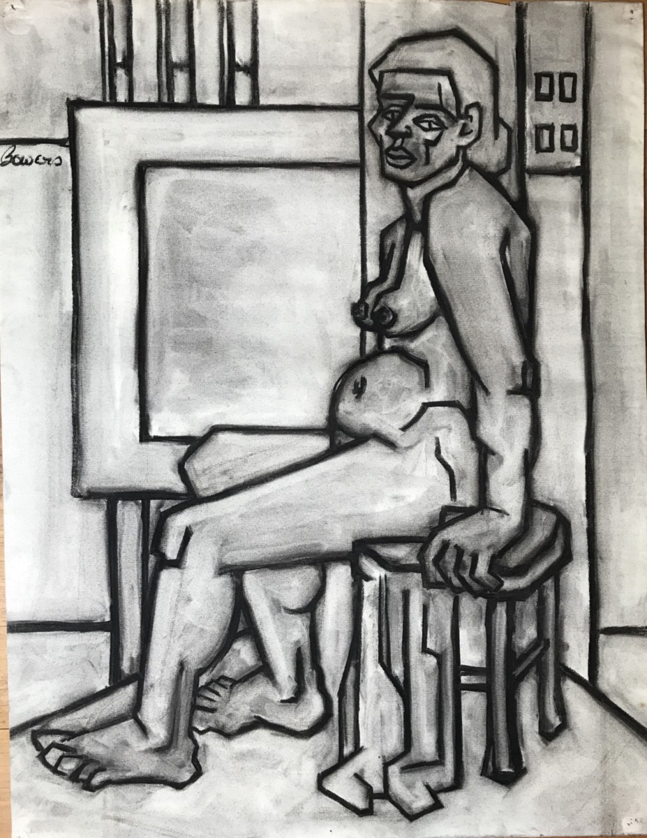 Cubist Nude in Studio by John Bowers 