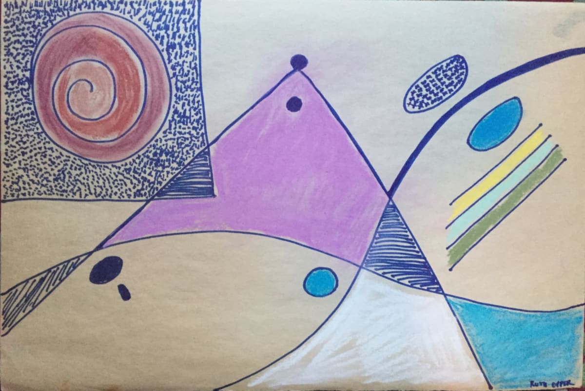Abstract Expressionism Drawing 1950s by Jerry & Ruth Opper Estate, Image 1.