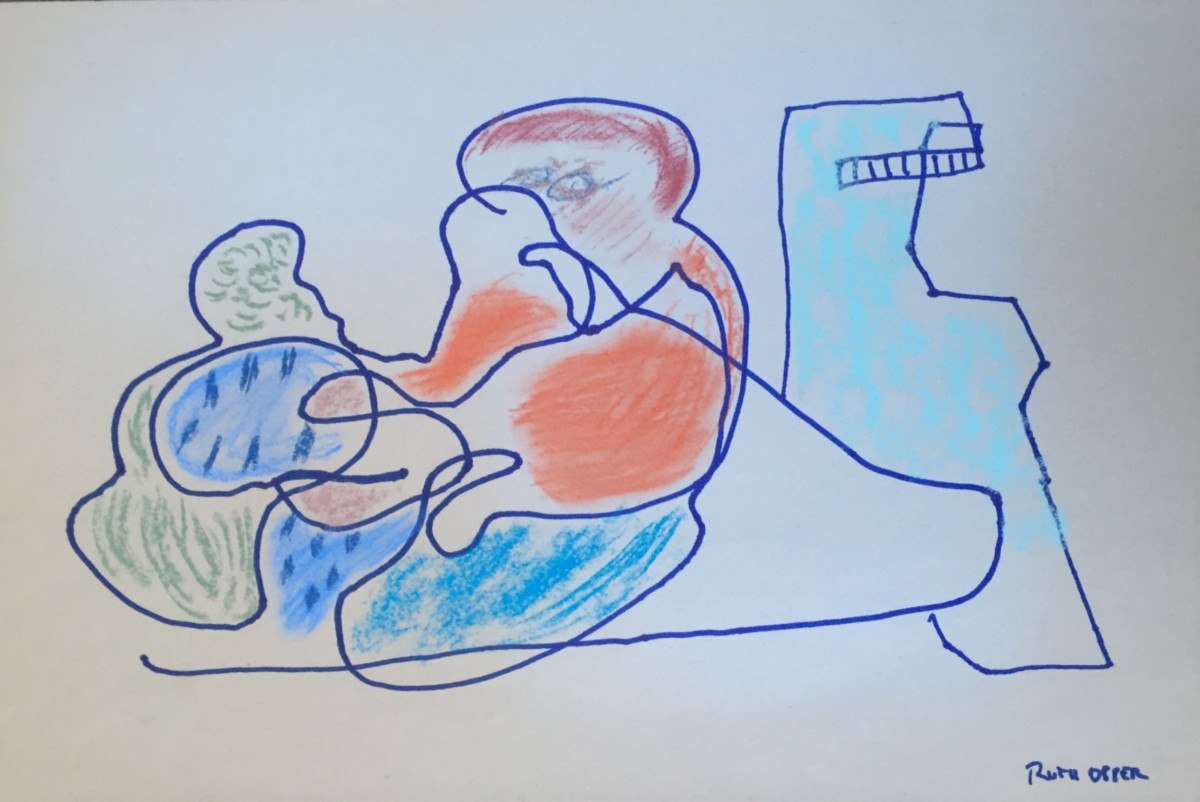 Abstract Expressionism Countour Drawing 2 1950s 
