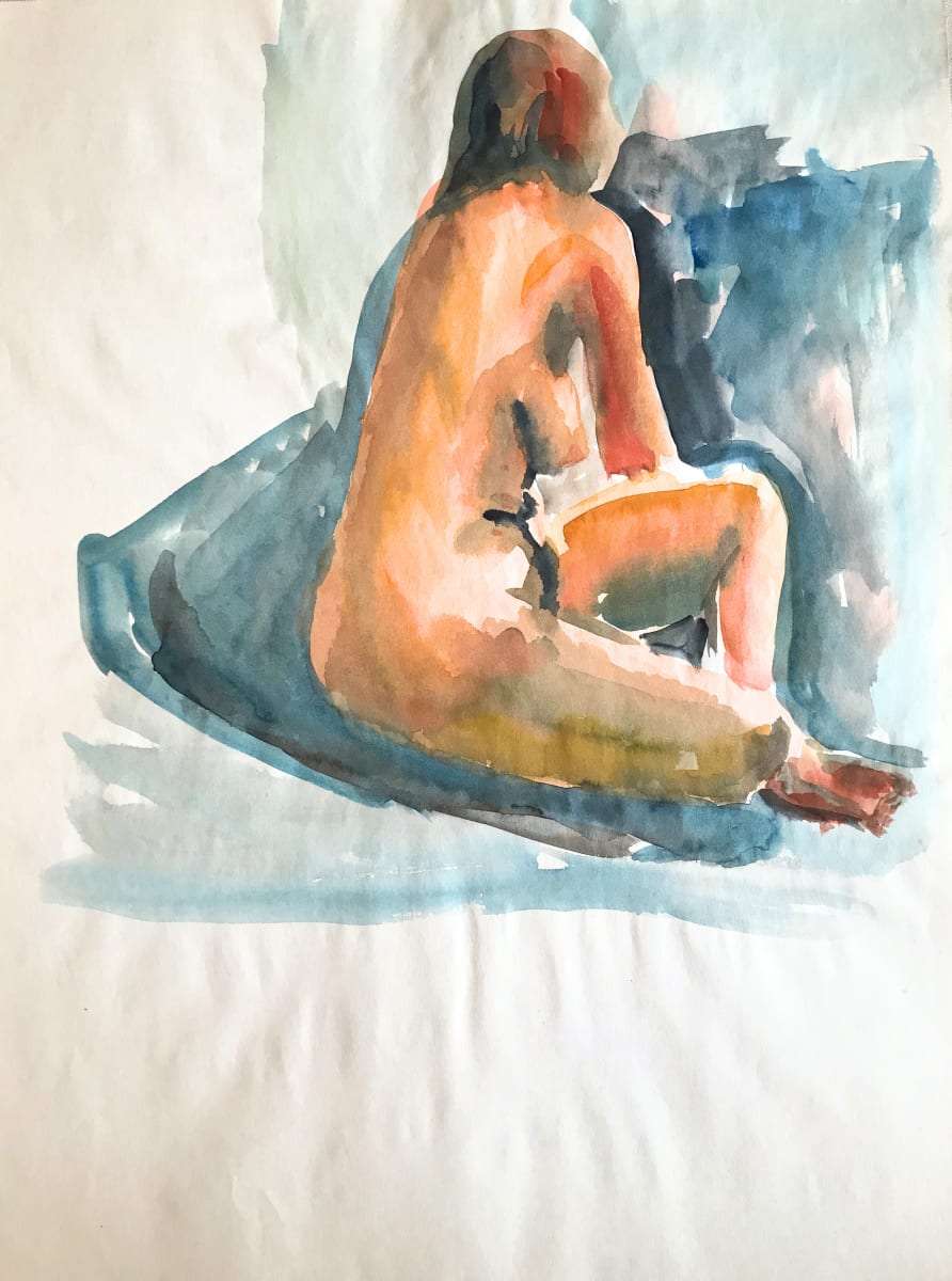Blue Wall Nude by Thelma Corbin Moody 