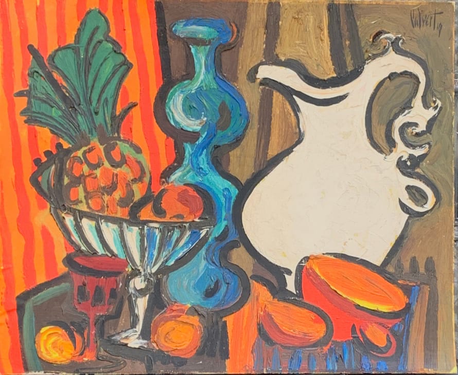 "White Jug" by Unidentifiable Signature, Image 1.