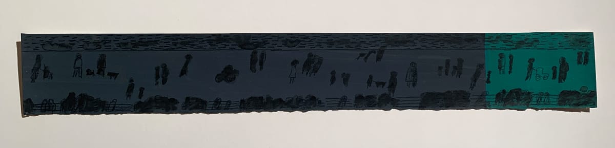 "Black & Green Street Scene" by Unknown, Image 1.