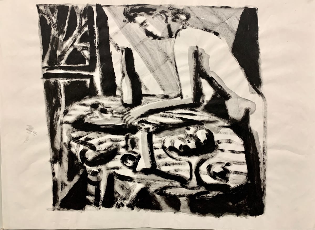 "Nude in Kitchen" by Donald  Stacy 