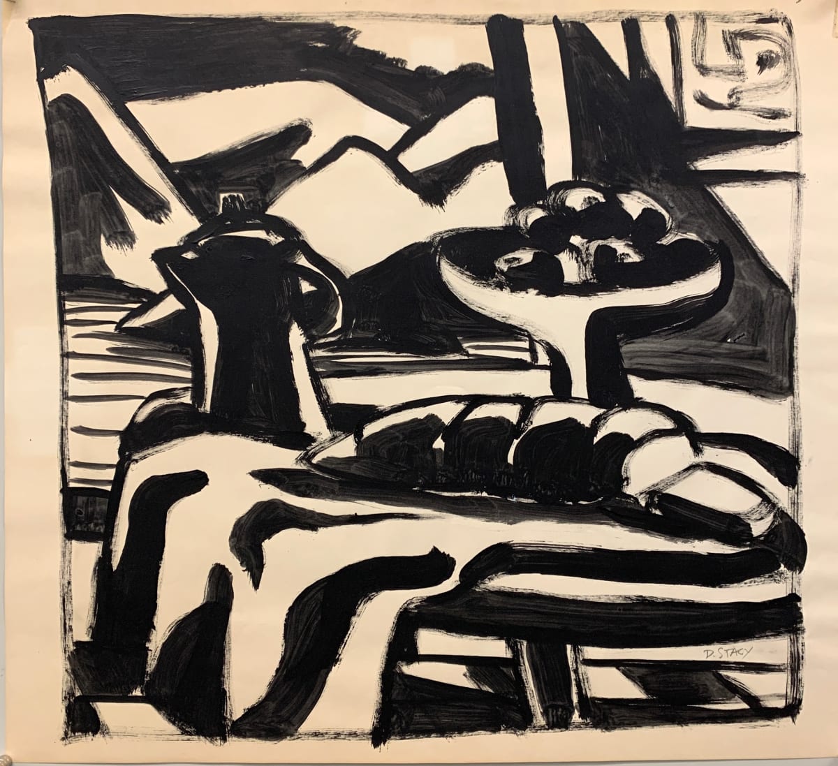 "Still Life with Mountain View" by Donald  Stacy 