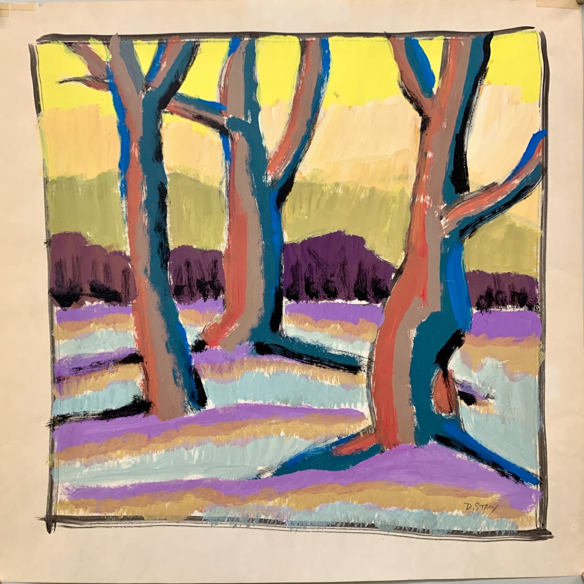 "Turquoise Trees" by Donald  Stacy 