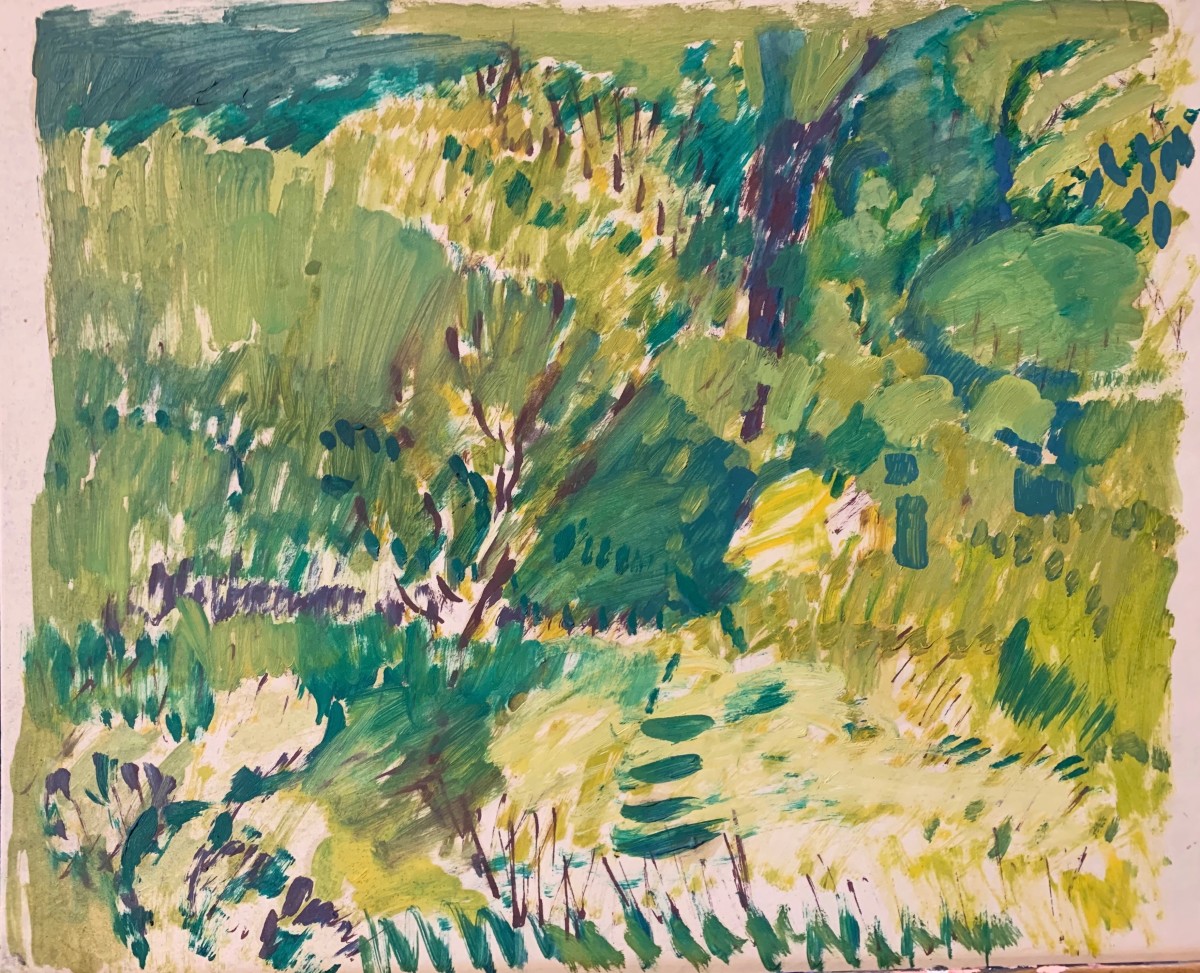 "Landscape In Greens" by Edith  Isaac-Rose 