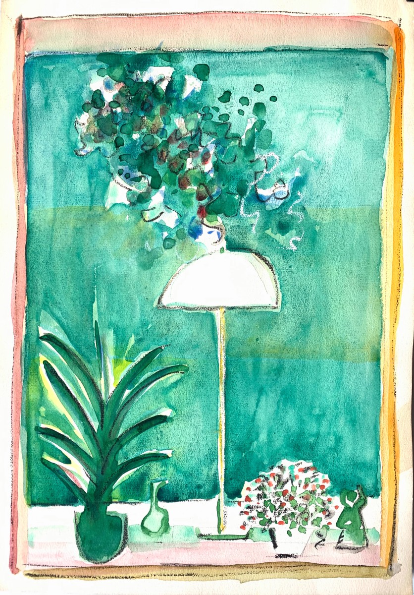 "Still Life with Lamp" by Edith  Isaac-Rose 