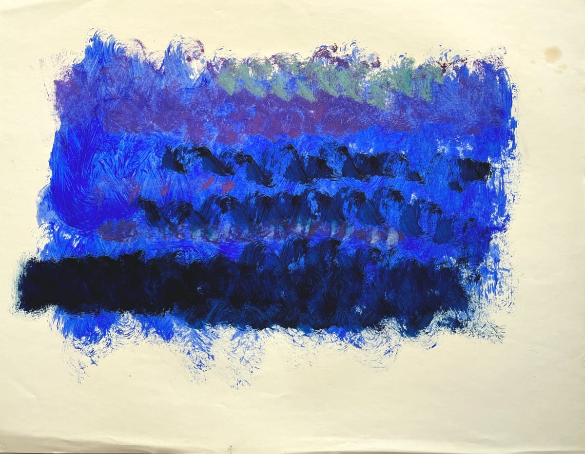 "Purple and Blue Abstract" by Elaine Kaufman Feiner 
