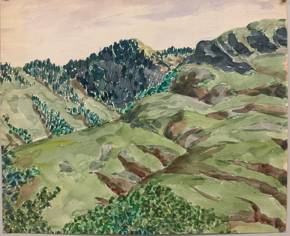 Foothills with Purple Sky by Frank J Bette 