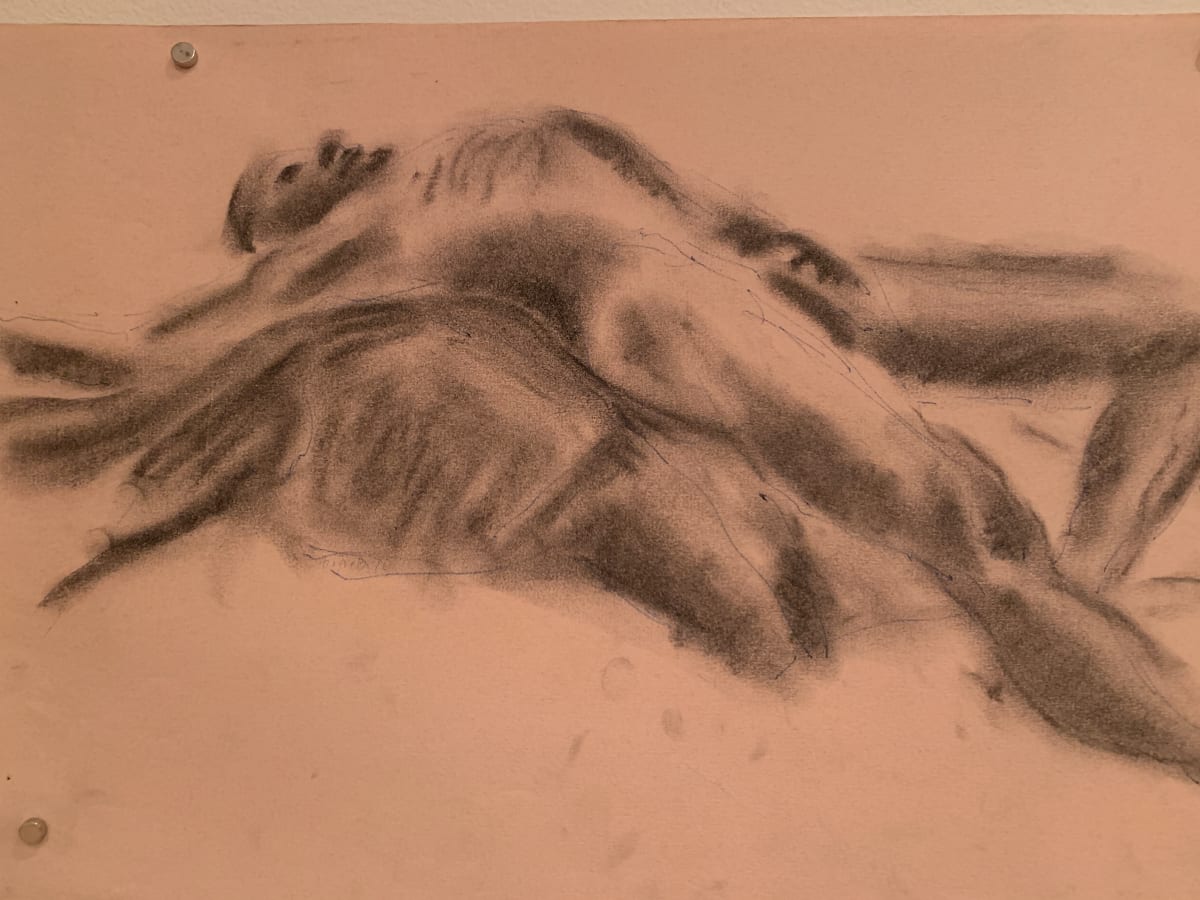 Male Nude Stretched Out by Frank J Bette, Image 1.