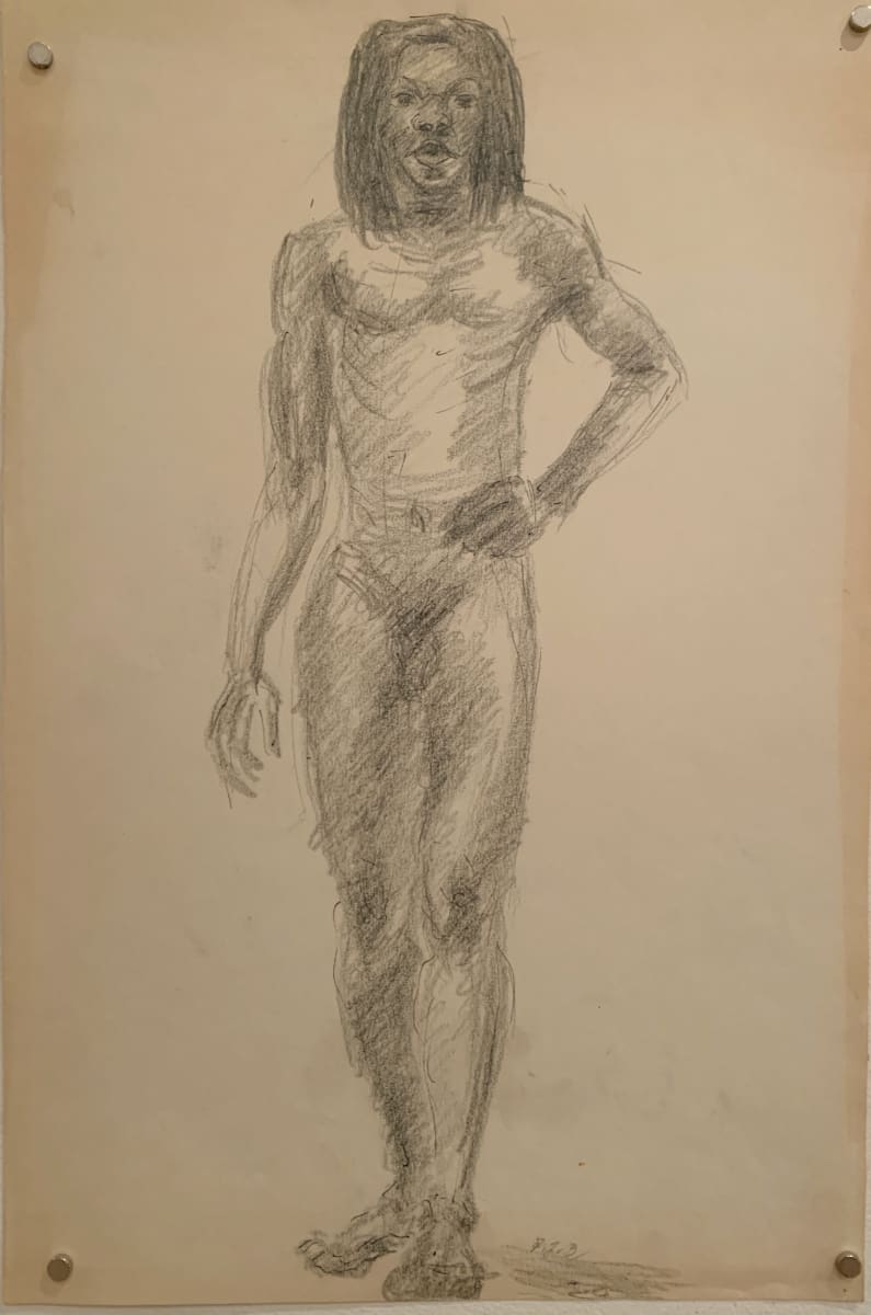 Hand on Hip Male Nude by Frank J Bette 