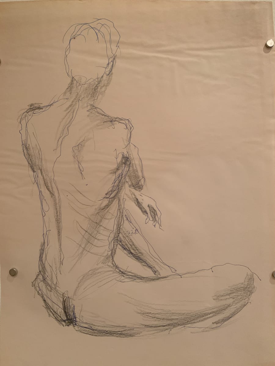 Seated Male Nude by Frank J Bette 
