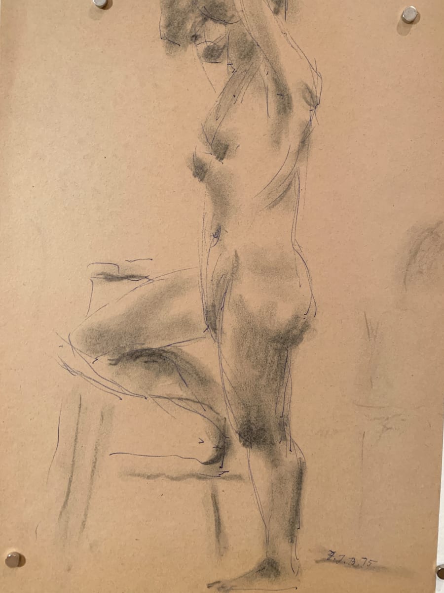 Female Nude Arm Up by Frank J Bette 