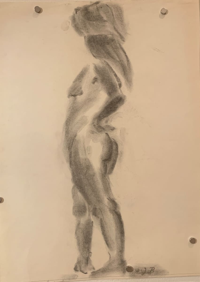Female Nude Stepping Out by Frank J Bette 
