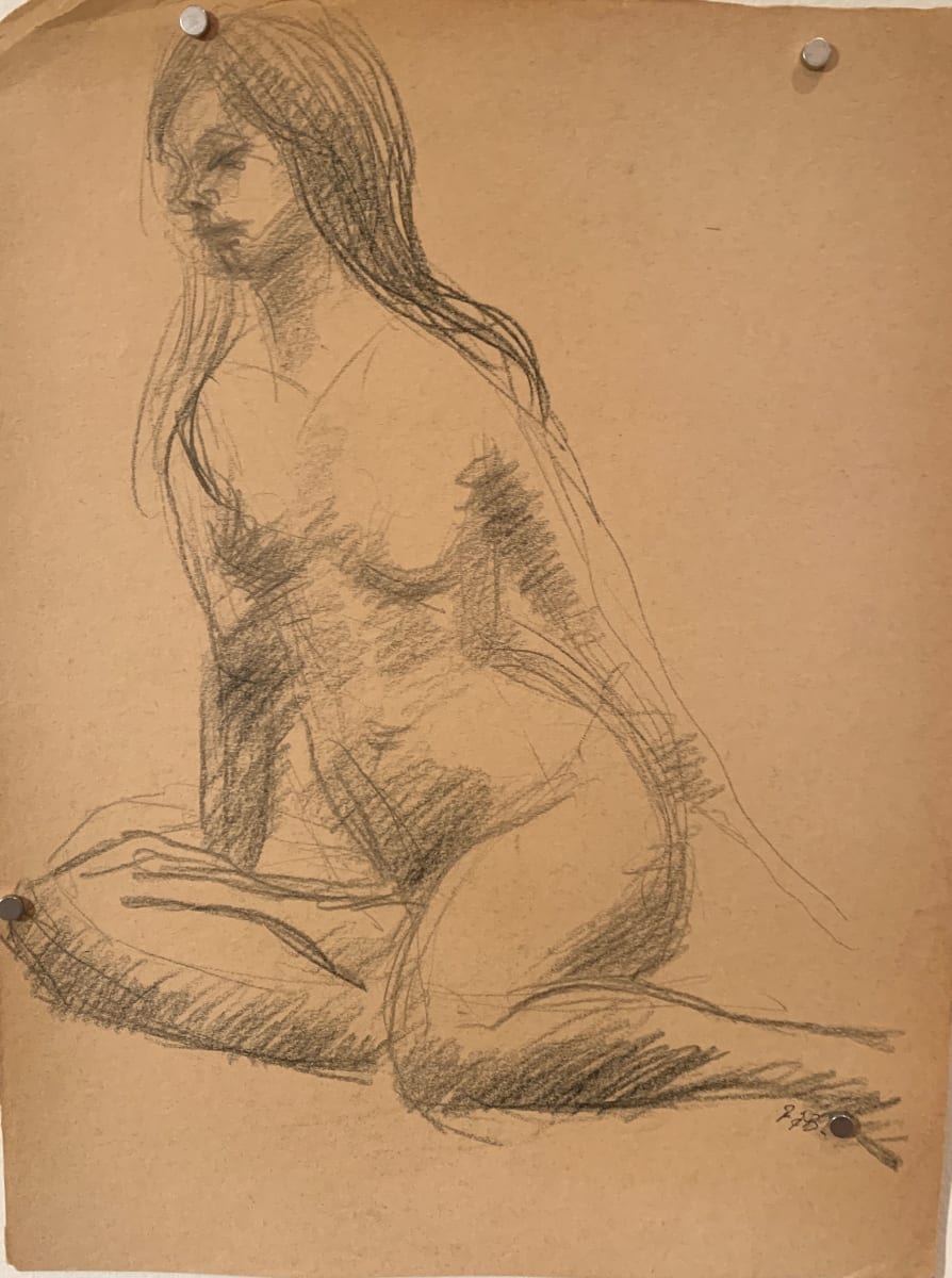 Female Nude Looking Down by Frank J Bette, Image 1.