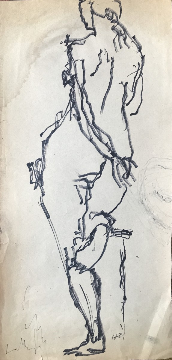 Contour  Nude in Ink by Frank J Bette 