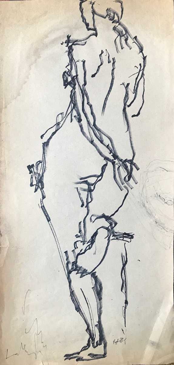 Contour  Nude in Ink by Frank J Bette, Image 1.
