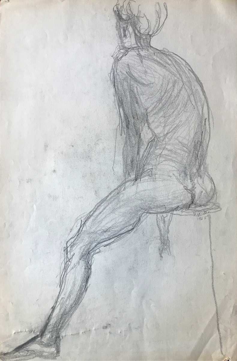 Nude on Stool by Frank J Bette, Image 1.