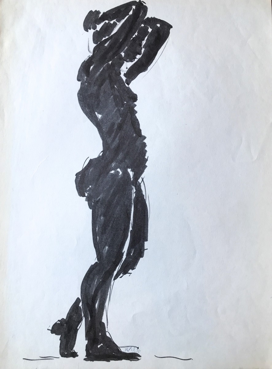 Silhouetted Nude by Frank J Bette 