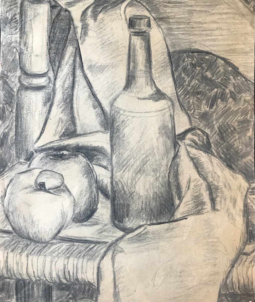 Two Apple Still Life Study by Frank J Bette, Image 1.