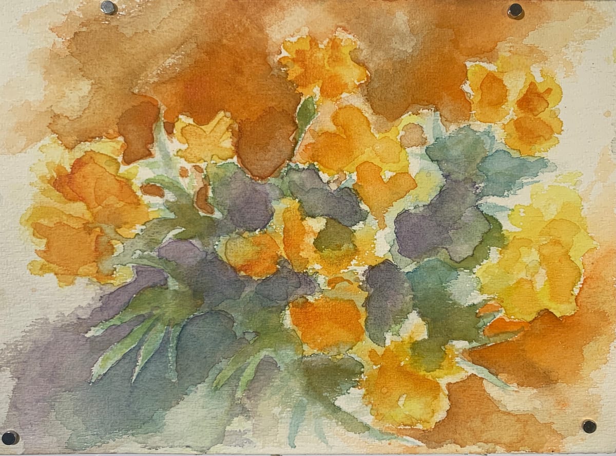 "Yellow & Orange Floral 10" by Unknown 