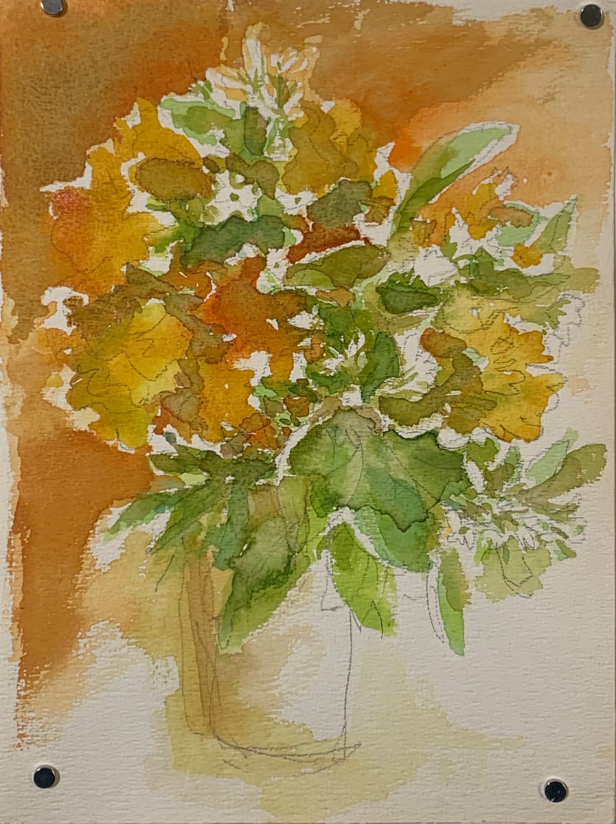 "Yellow & Orange Floral 2" by Unknown 