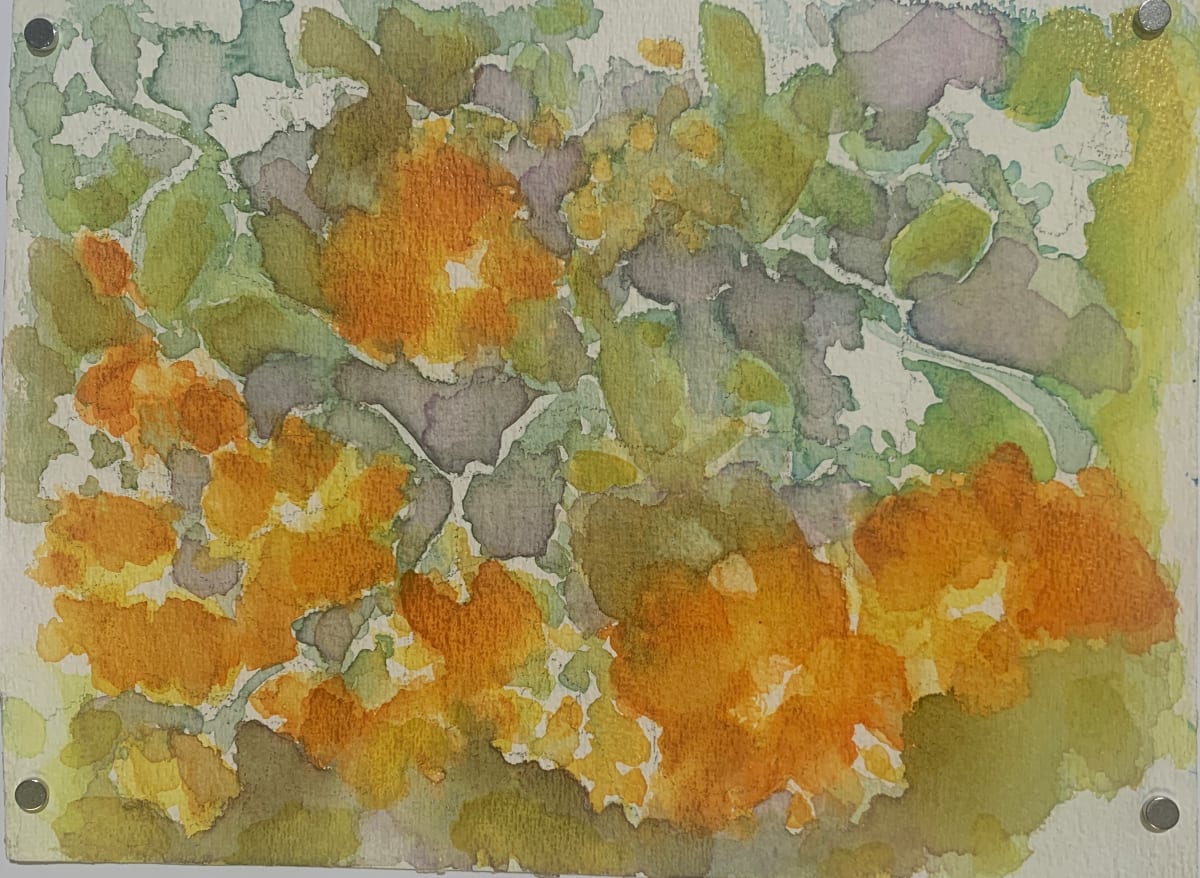 "Yellow & Orange Floral 5" by Unknown 