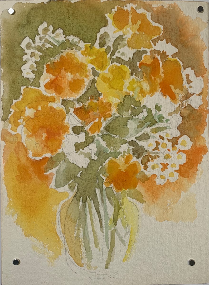 "Yellow & Orange Floral 8" by Unknown 