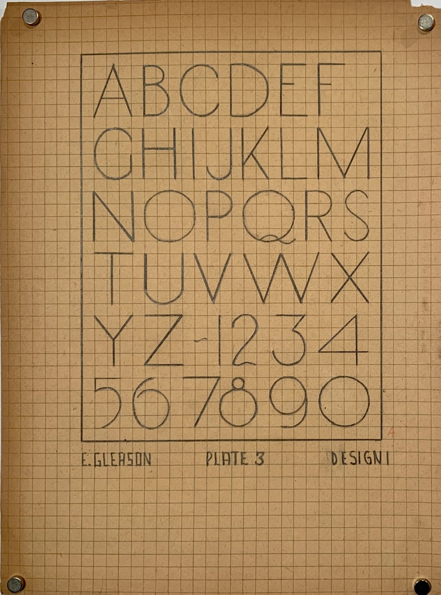 "1930s Lettering Font" by E. Gleason, Image 2.