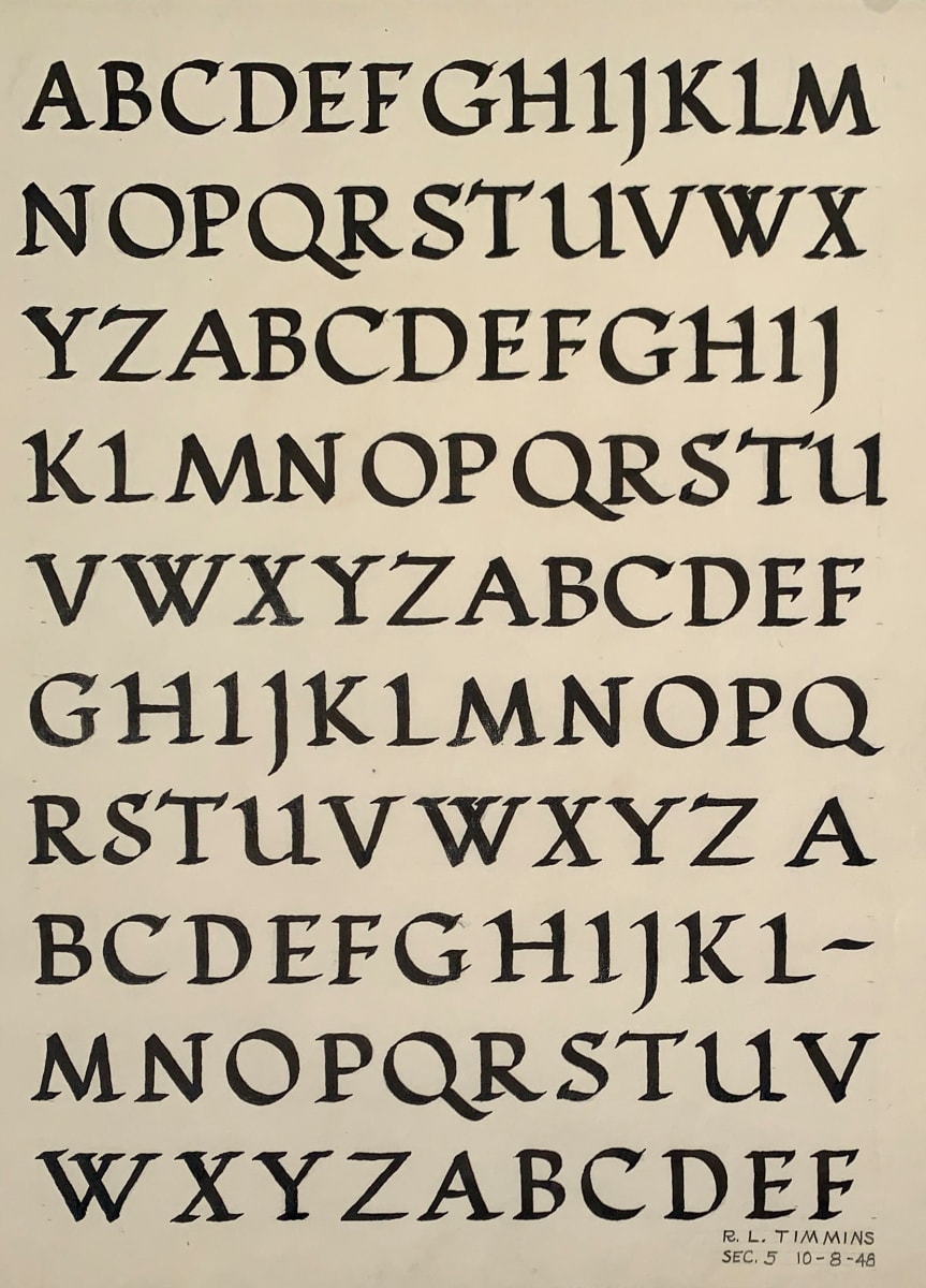 "1948 Lettering Font" by R.L. Timmins, Image 2.
