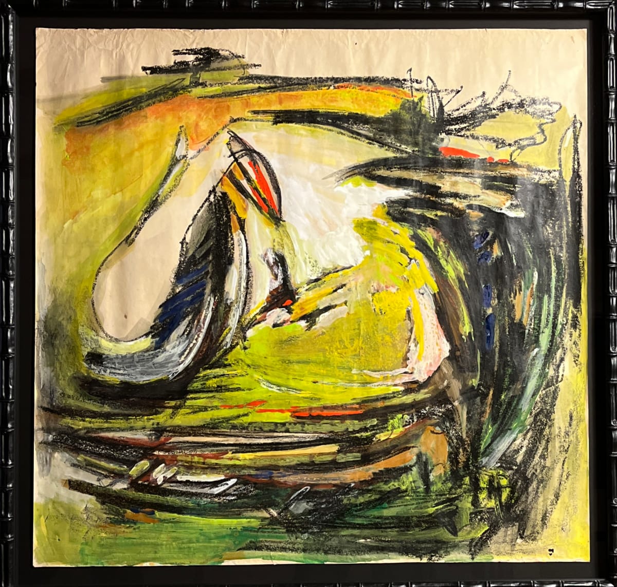 Yellow and Black Abstract by Gloria Dudfield, Image 10.