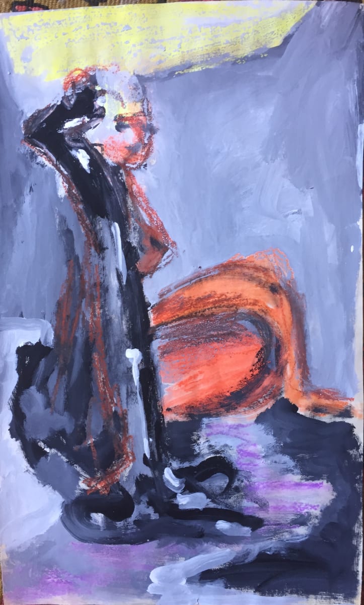 Gloria Dudfield Mixed Media Figurative in Purple by Gloria Dudfield, Image 1.