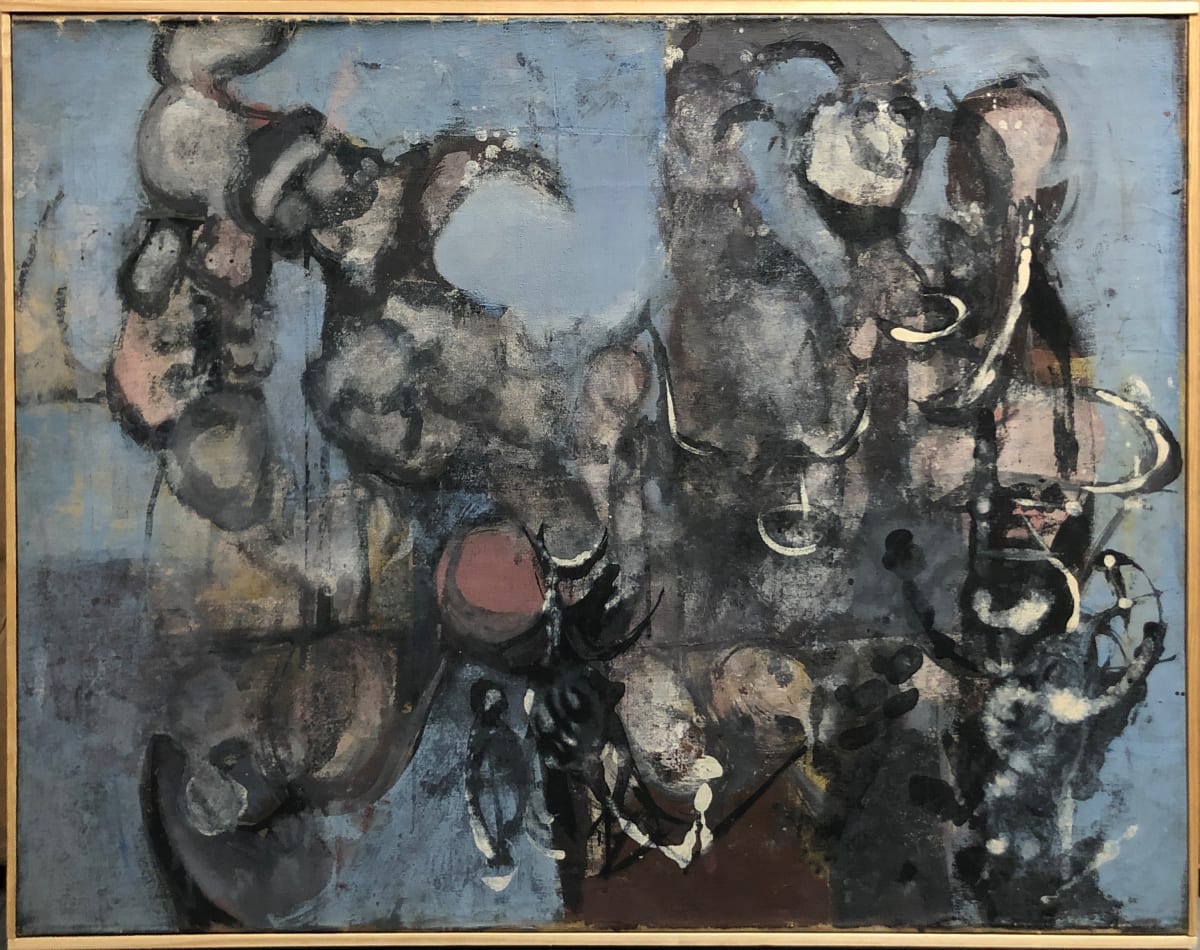 Abstract Expressionism Blue Bubbles by GJ Rogers, Image 8.