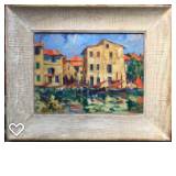 1900s Impressionist French Landscape Painting by George Turland Goosey by George  Turland 