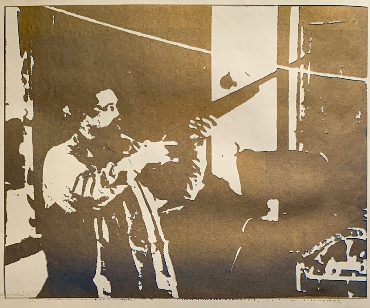 "Gold and Blue Gun" by Unknown 