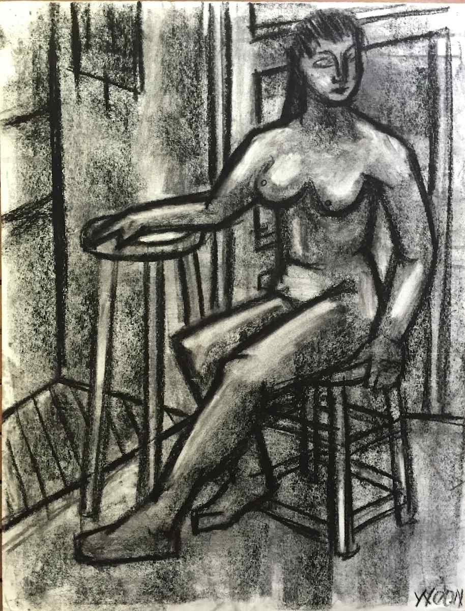 Female Seated Nude 2 by Henry Woon, Image 1.