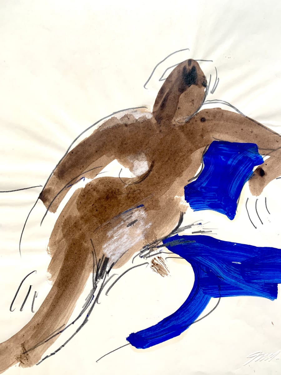 "Female Nude with Blue" by Jack Hooper 