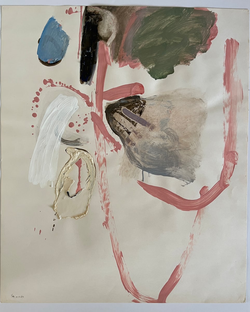 "Abstract with Pink Drips" by Selma Moskowitz 
