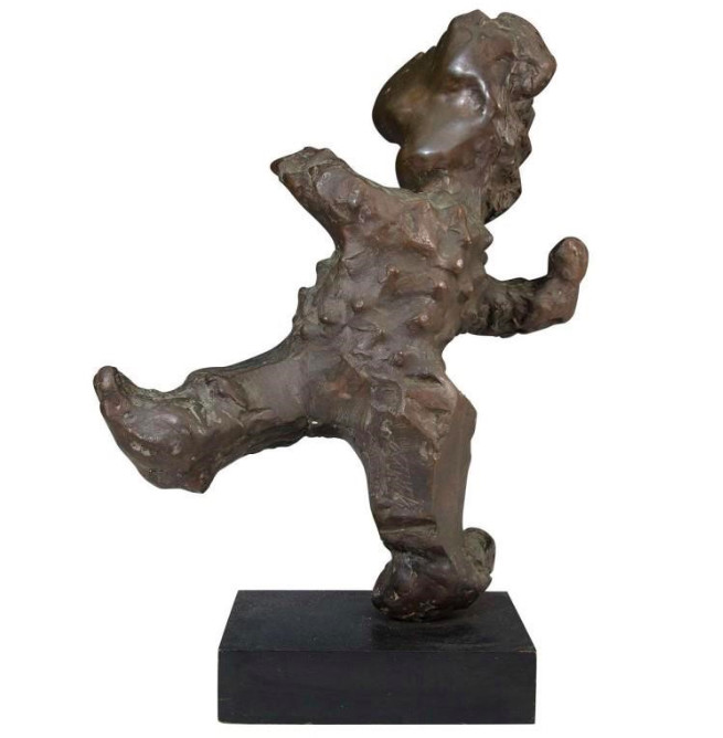 Mid Century Figurative Bronze Sculpture by J Milder 